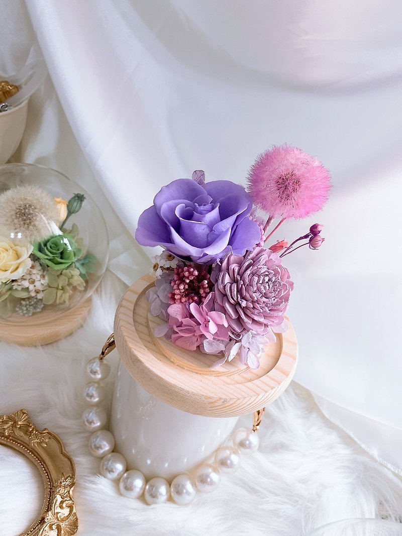 *NC Flower | Eternal Flower Dandelion Glass Flower Cup|* - Dried Flowers & Bouquets - Plants & Flowers Purple