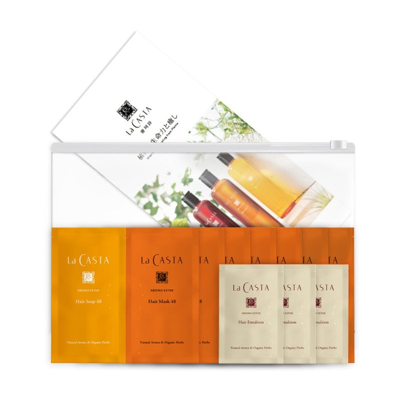 [Quick and convenient for early adopters] Salon-grade essential oil care experience set/48 pieces of plump and elastic seven-day product made in Japan - Shampoos - Other Materials Orange