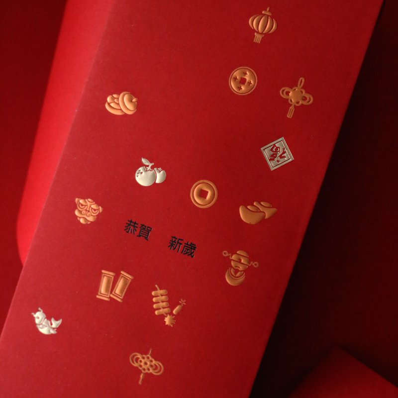 Red envelope bag / congratulations on the new year (a set of five pieces) [fast shipping] - ถุงอั่งเปา/ตุ้ยเลี้ยง - กระดาษ สีแดง