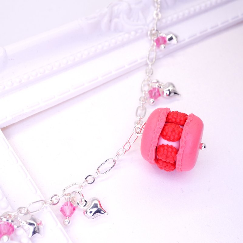 *Playful Design* Macarons with Swarovski Crystal Beads Bracelet - Bracelets - Clay 