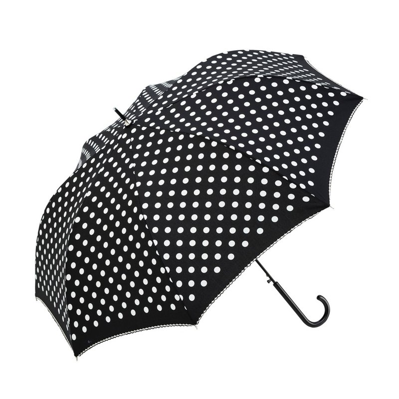 Prolla 日系絲印大點點滾狗牙邊自動直傘 抗UV防風大傘面 晴雨傘 - 雨傘/雨衣 - 防水材質 