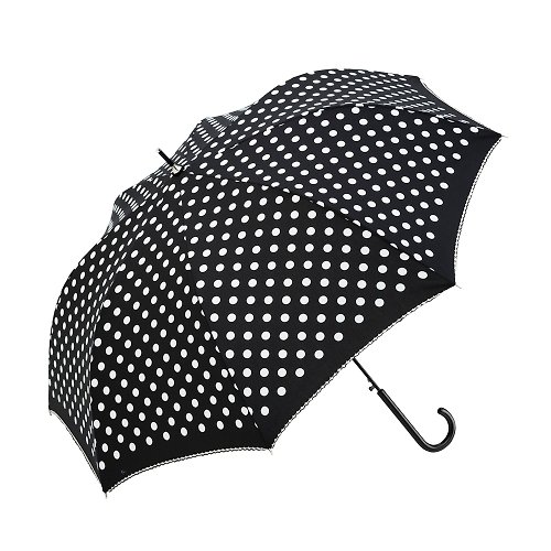 Prolla 保羅拉精品雨傘 Prolla 日系絲印大點點滾狗牙邊自動直傘 抗UV防風大傘面 晴雨傘