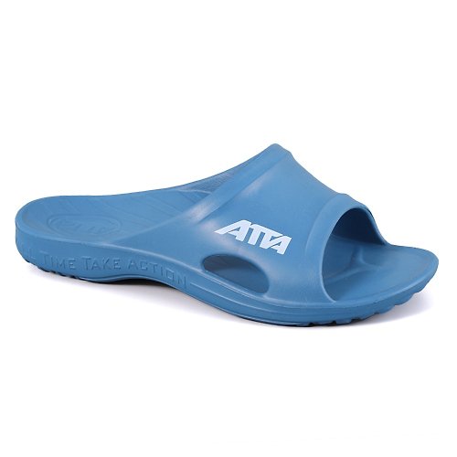ATTA 【ATTA】足底均壓 足弓簡約休閒拖鞋-太平洋藍