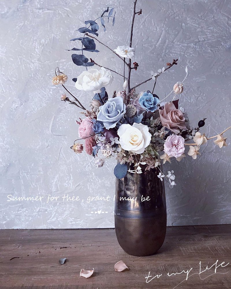 不凋花永生花高桌花/宅配限雙北地區,跨縣市需自取 - 乾燥花/永生花 - 其他材質 