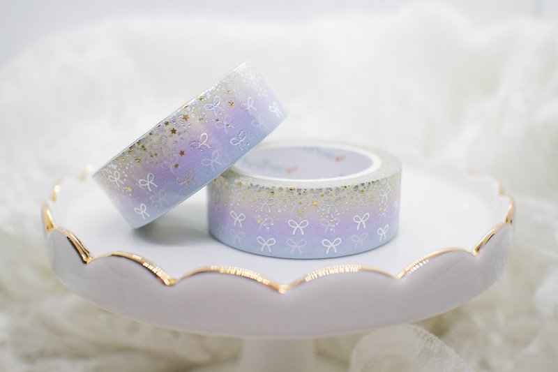 Hot stamping paper tape-Unicorn Bling Bling hot stamping bow - Washi Tape - Paper Multicolor
