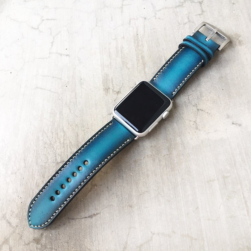 Blue Watch Band Series 5, Series 4 Series 3 Series 2 Series 1 - Watchbands - Genuine Leather Blue