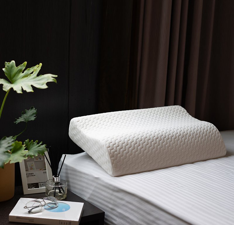 【Sleep Well Series】Comfortable Sleep Memory Pillow Good Sleep Slope Pillow - Pillows & Cushions - Other Materials White