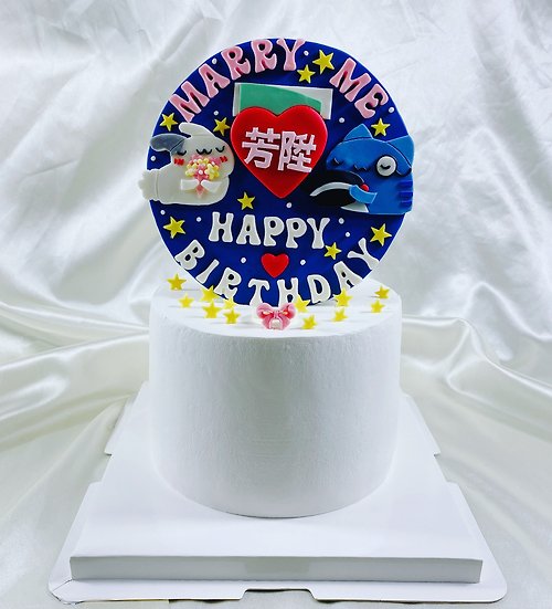 GJ.cake 貓貓蟲蛋糕 生日蛋糕 客製卡通 翻糖 造型 求婚 6 8吋面交