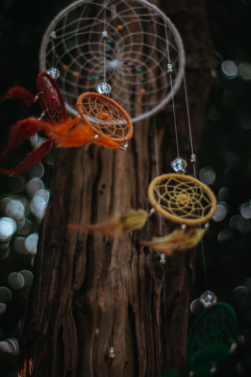 Handmade Dreamcatcher - 【Rainbow Chandelier】 - ของวางตกแต่ง - วัสดุอื่นๆ หลากหลายสี