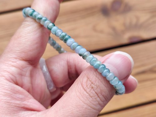 秦翠] 天然翡翠 [A] 氷パープルの浮花色鮮やかで美しい 4.4