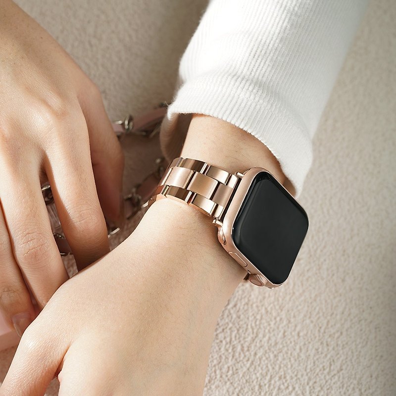 Apple watch -限定 W.WEAR 縮腰鋼帶 - 錶帶 - 不鏽鋼 咖啡色