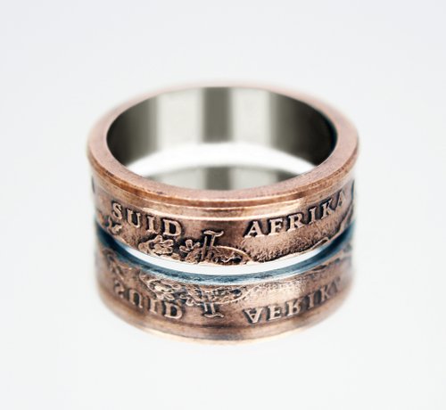 CoinsRingsUkraine South Africa Coin Ring 5 cents 1984-1996 coin rings for men coin rings gift