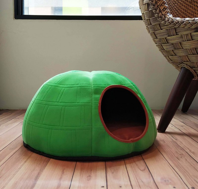Igloo-Grass Play Round Opening / Large Opening Cat Litter Detachable Mattress - Bedding & Cages - Other Man-Made Fibers Green