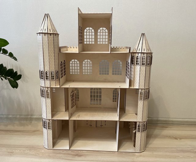 Wooden castle sale dollhouse