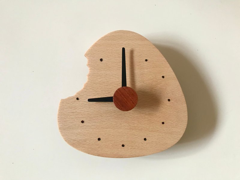 Umeboshi rice ball wall clock - Clocks - Wood Gold