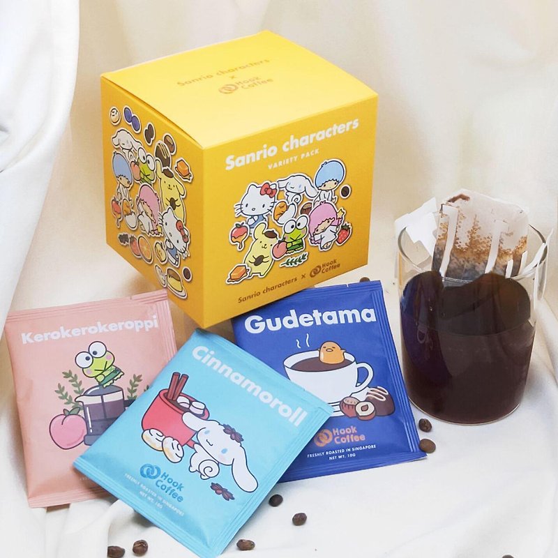 【Hook Coffee Sanrio joint name】Medium and light roasted filter coffee 10pcs/box discount