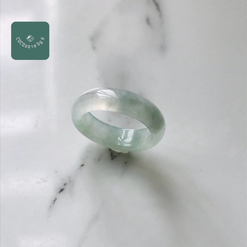 天然翡翠戒指　緬甸原產　R180-001 - 戒指 - 玉石 綠色