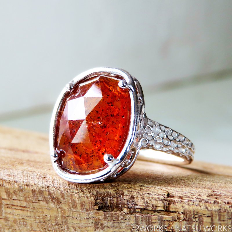 モスカイヤナイトリング  Moss Kyanite Ring red ll - 戒指 - 寶石 紅色