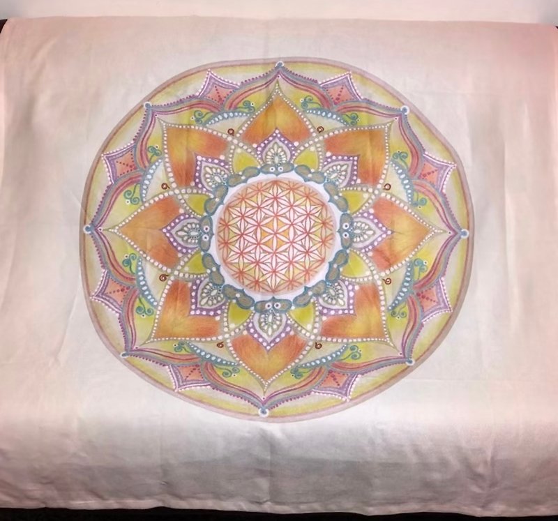Exclusive Art Selected Award Meditation Yoga Joy Zen Four Seasons Colorful Hanging Cloth Flower of Life Hexagram Mandala - Posters - Cotton & Hemp Multicolor