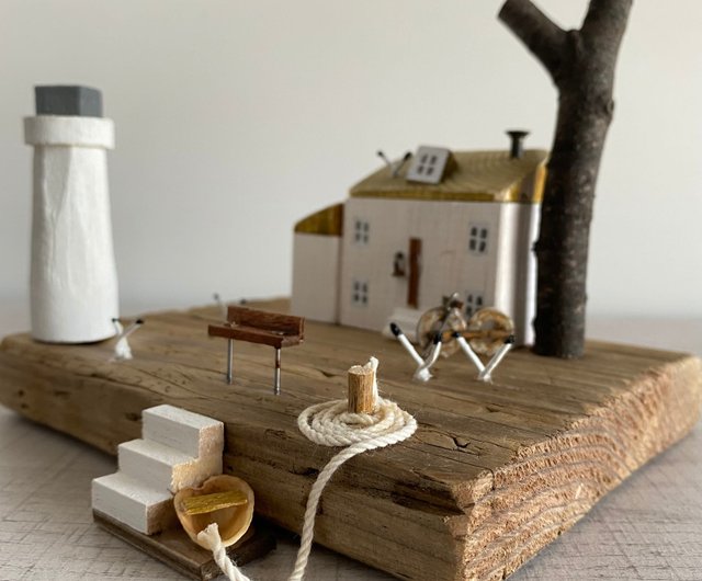 流木インテリア-潮騒とカモメ-W359-square Savoy design｜擺飾/家飾品