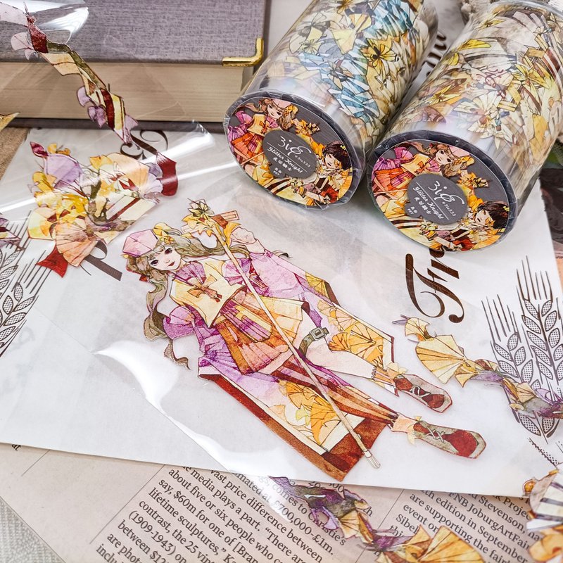 NO.028 光芒騎士 Glitter Knight / 紙膠帶 Masking Tape - 紙膠帶/和紙/PET - 塑膠 多色