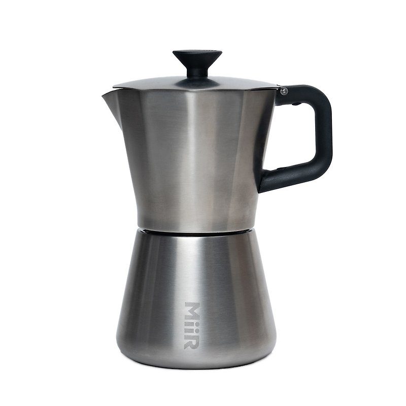 MiiR New Standard Moka Pot 10oz/300mL Brushed Stainless - เครื่องทำกาแฟ - สแตนเลส สีเงิน