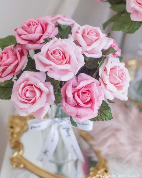 甘いピンクのバラ |家の装飾のためのミニ マルセイユ花瓶 - ショップ