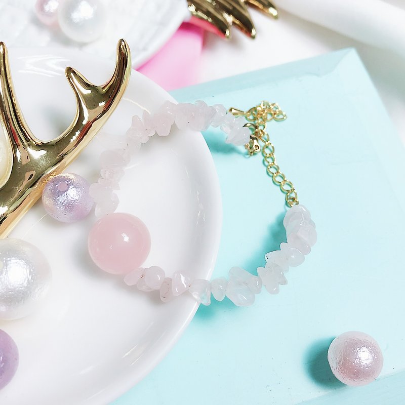 Blessing For Love Personalized   Pink Crystal Bracelet Bangle - สร้อยข้อมือ - เครื่องประดับพลอย สีม่วง