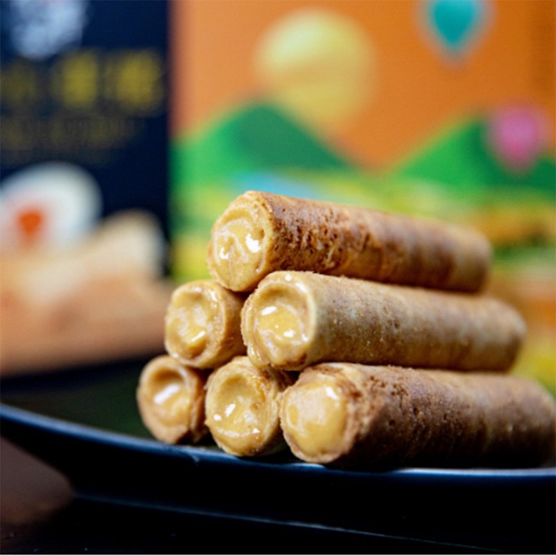 Qingze Sauce Egg Roll 200g | Salted Egg Yolk Flavor - ขนมคบเคี้ยว - วัสดุอื่นๆ 