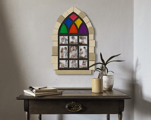 Mr.Carpenter Store Cathaedral window picture frame collage Arched wall decor Church wall collage