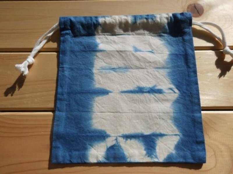 A stop indigo, mobile convenient ♪ "indigo dyeing mask purse purse" -3 - Other - Cotton & Hemp Blue