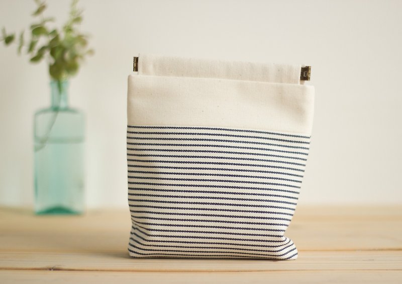 Pouch, Cosmetic pouch, Ditty bag  No.5 - Laptop Bags - Cotton & Hemp Blue