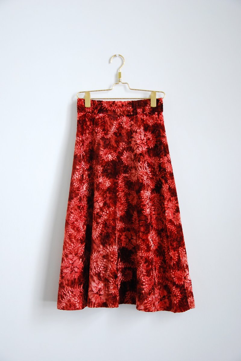 Vintage Shiny fern suede skirt - Skirts - Other Materials 
