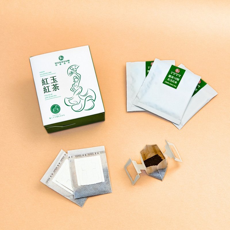 กระดาษ ชา สีเขียว - [Filtering and hanging tea bags] Hand-brewed hanging tea bags-Taicha No. 18 Hongyu black tea 9 packs/box