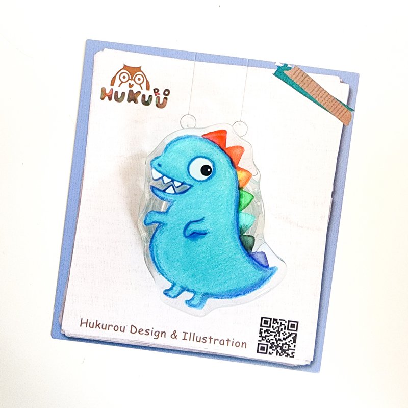 | Hand-painted illustration | Air cushion mobile phone holder-Dinosaur - ที่ตั้งมือถือ - พลาสติก 