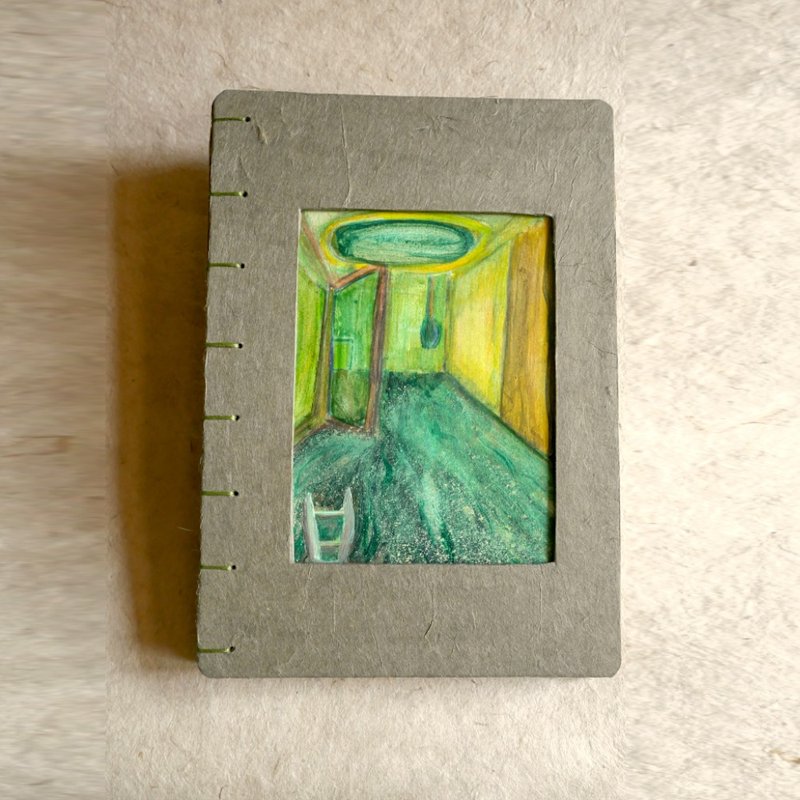 手工書/手工繪畫筆記本/手工裝訂/日記本 - 筆記本/手帳 - 紙 綠色
