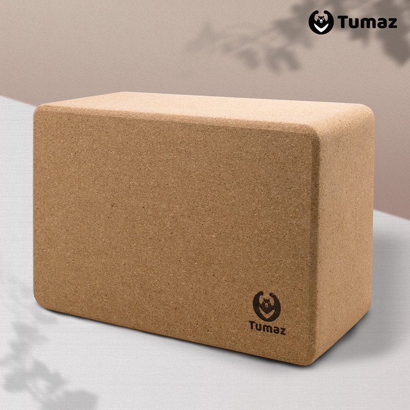 Cork yoga brick 70D is heavier/stable/hard once inserted - อุปกรณ์ฟิตเนส - ไม้ก๊อก สีกากี