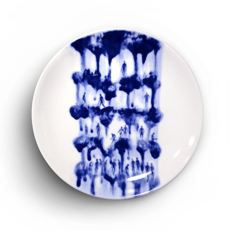 量產陶瓷8吋盤子 (無鉛-可盛載食物) (P8P-003) - 盤子/餐盤/盤架 - 瓷 白色