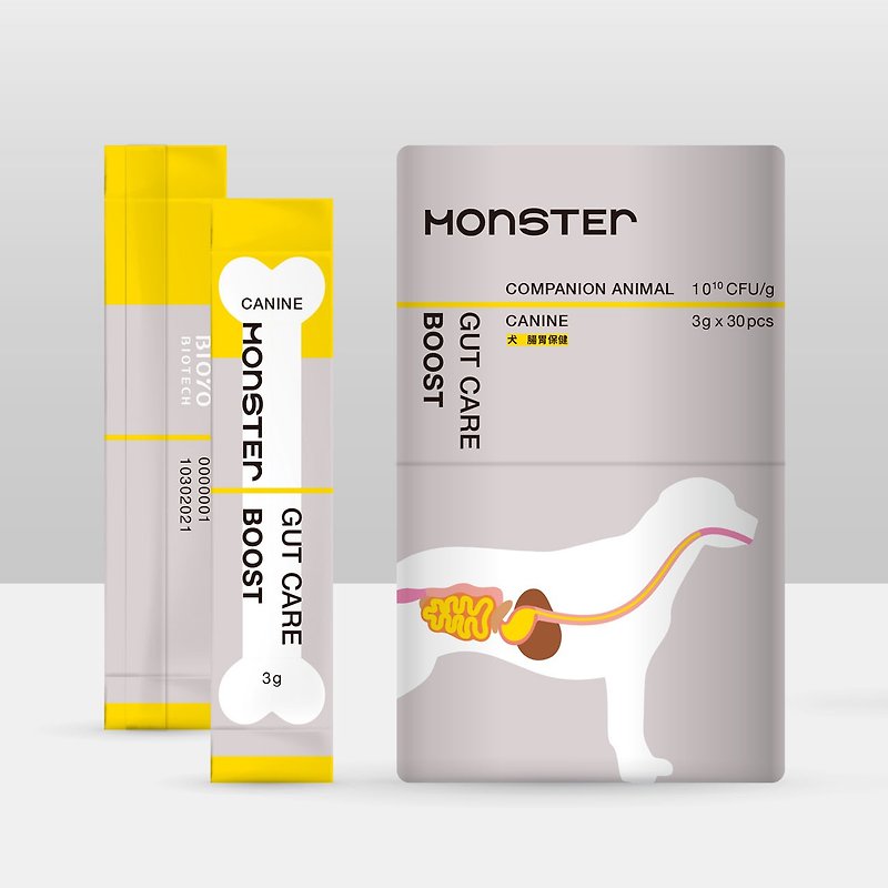 MONSTER BOOST GUT CARE-犬の胃腸の健康 - その他 - その他の素材 グレー