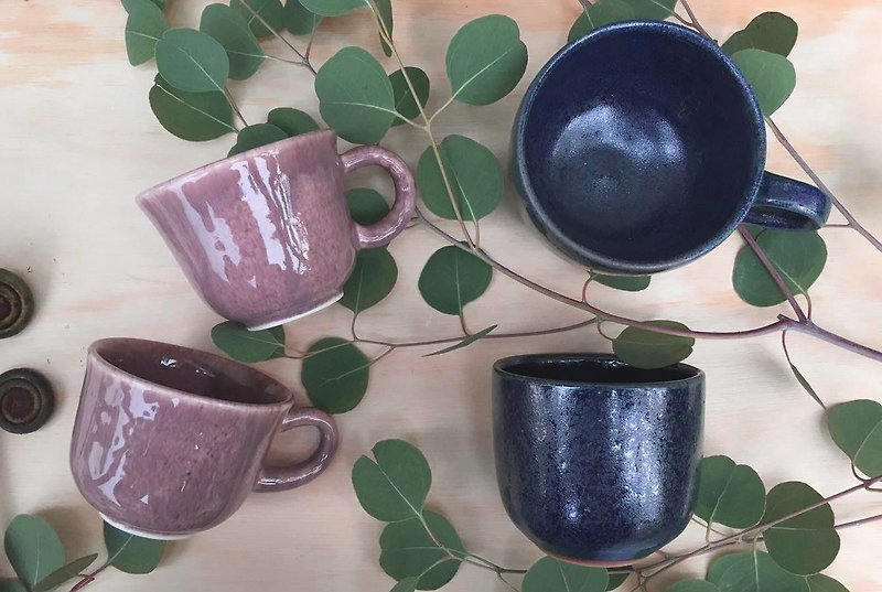 Lingo taro purple fruit ceramic coffee cup / mug - Mugs - Pottery Purple