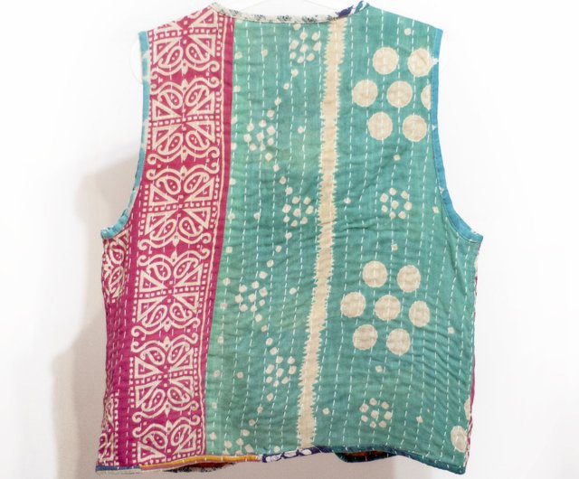 DOLCE&GABBANA★50 L パッチワークベスト コットン マルチカラー マルチカラーパッチワークコットンベスト DOLCE&GABBANA☆50 L パッチ