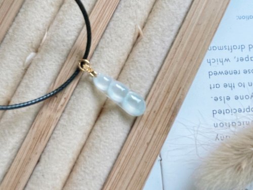 Pine St. Jewelry 松樹街輕奢珠寶 18K純金 天然緬甸玻璃種A貨翡翠福豆吊墜 l 送禮