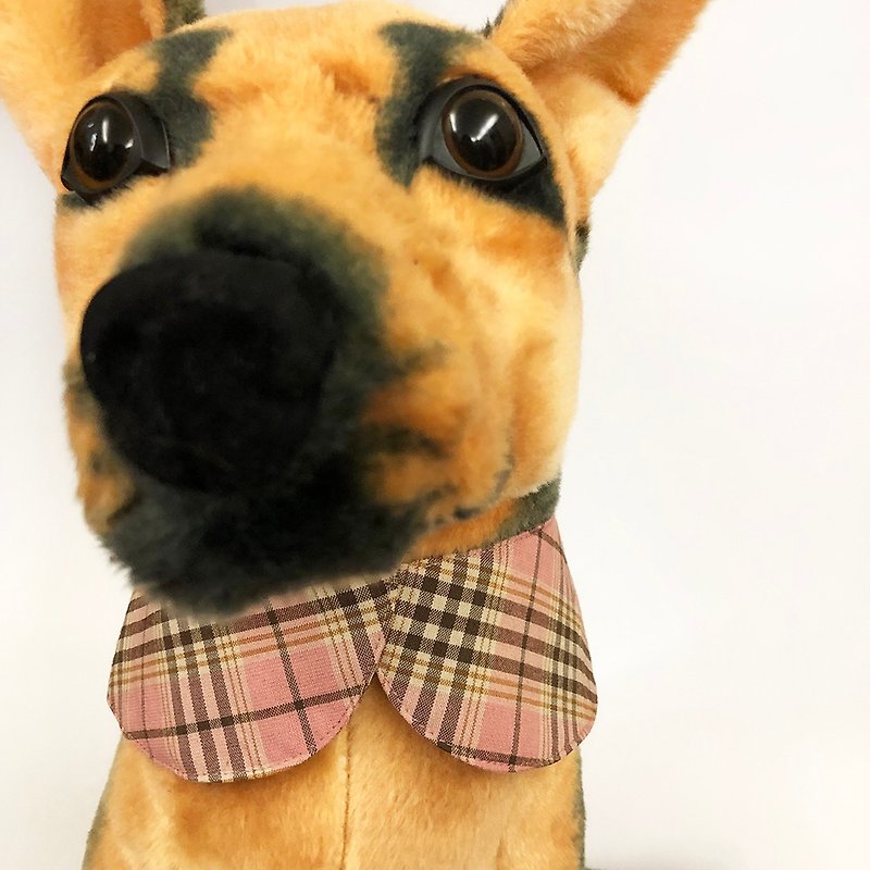 日系格紋犬用裝飾領巾/小披風 四色 - 寵物衣服 - 棉．麻 多色