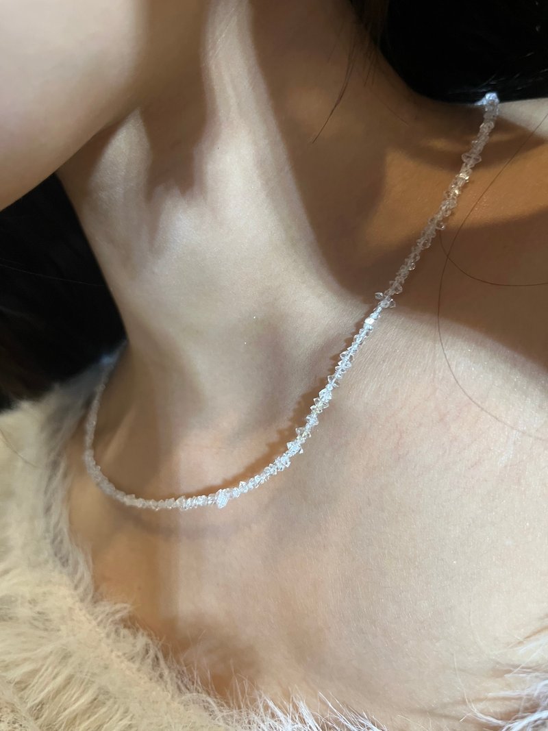 American Herkimon Shining Necklace High Ice Transparent - สร้อยคอ - คริสตัล 