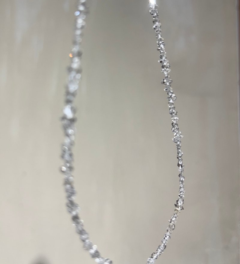 USA Herkimer Diamond Necklace High Ice Transparent White Herkimer Crystal Necklace Purifying Crystal - Necklaces - Crystal 