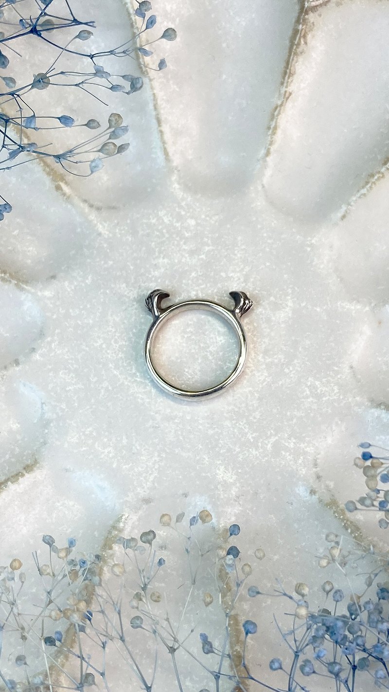アメリカンカール猫リング / silver925 - 戒指 - 其他金屬 銀色
