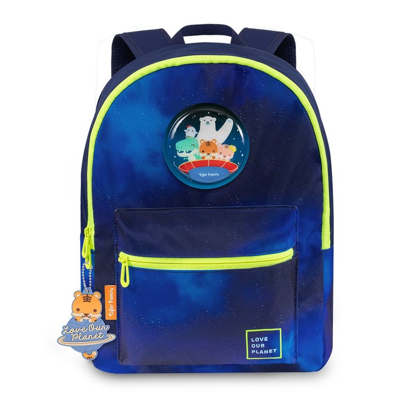 TigerFamily Fun Time Symphony Multi-Yang Leisure Backpack-Tiger Planet - กระเป๋าเป้สะพายหลัง - วัสดุอื่นๆ สีน้ำเงิน