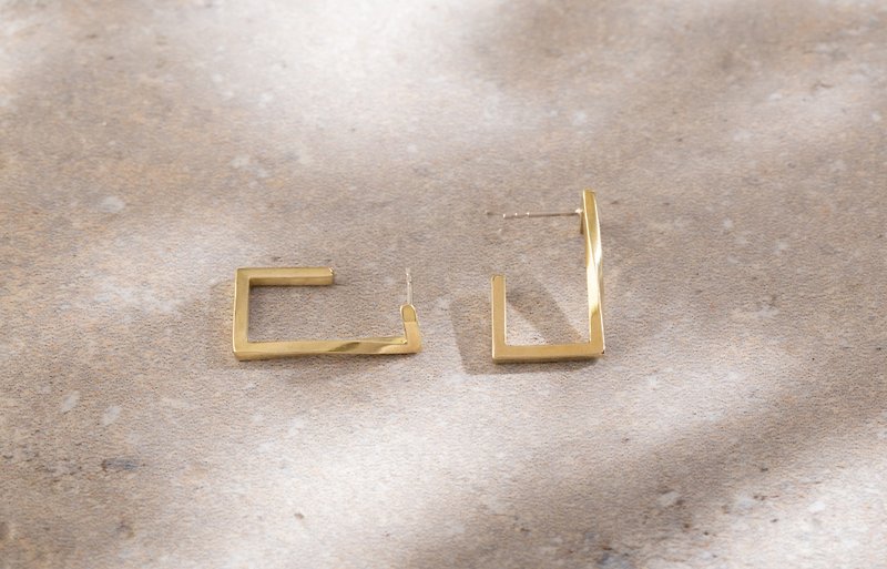 Constructivism Structuralism No.3 Twist Earrings Earrings No.3 - Earrings & Clip-ons - Sterling Silver Silver