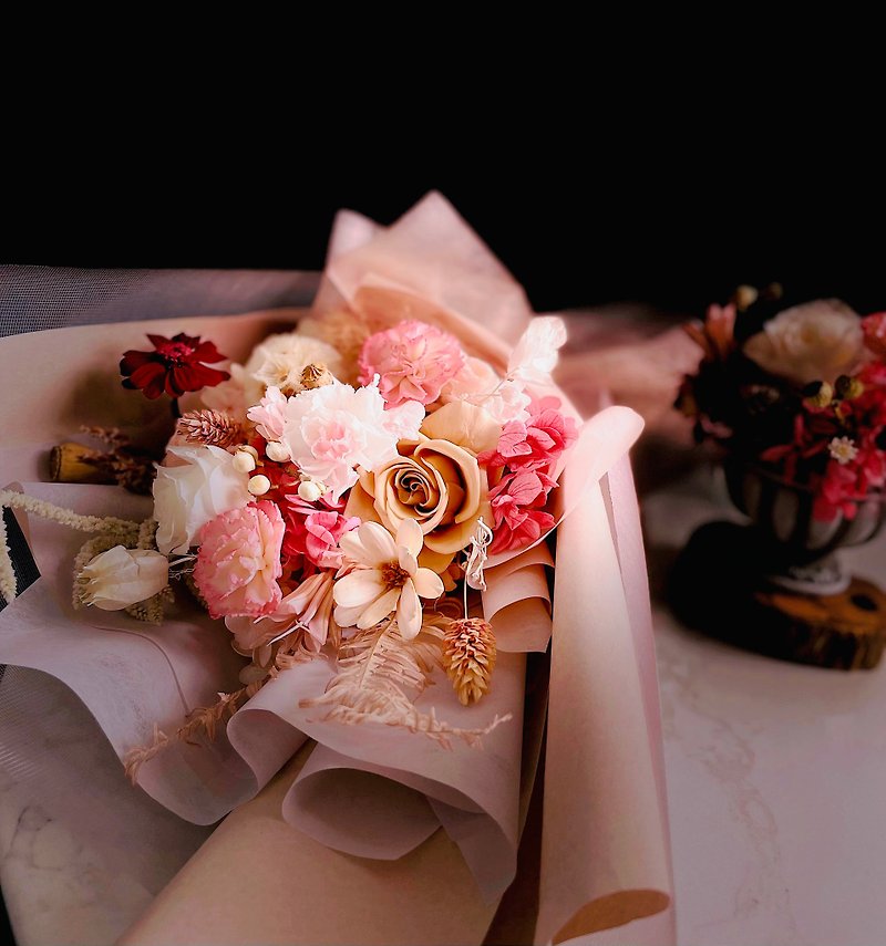 Fragrant Blossoms - Pink bouquet/Mother's Day bouquet/Valentine's Day bouquet/Proposal flower - ช่อดอกไม้แห้ง - พืช/ดอกไม้ สึชมพู