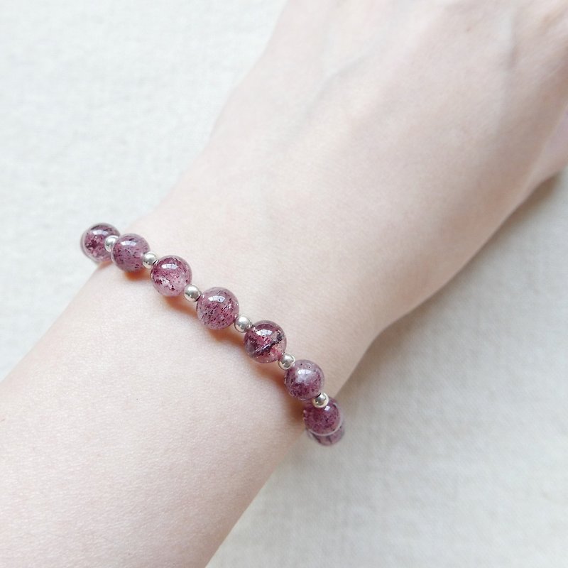 Limited to 1 item. Clover three round backbone elastic bracelet - Bracelets - Gemstone Red